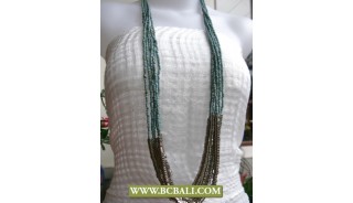 Bcbali Long Braided Necklace Turqouise Fashion Beading